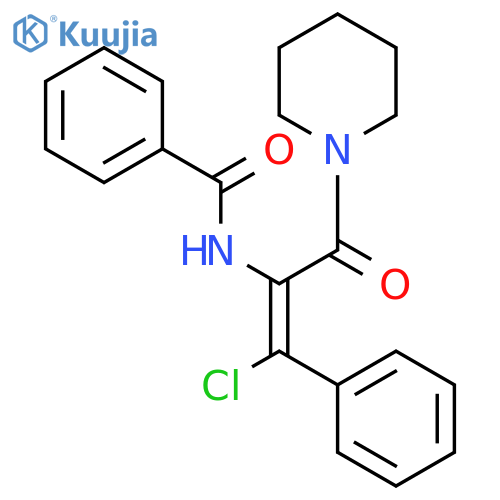 (Z)-N-(1-Chloro-3-oxo-1-phenyl-3-(piperidin-1-yl)prop-1-en-2-yl)benzamide structure