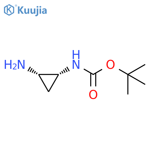 Carbamic acid,[(1R,2S)-2-aminocyclopropyl]-, 1,1-dimethylethyl ester, rel- (9CI) structure