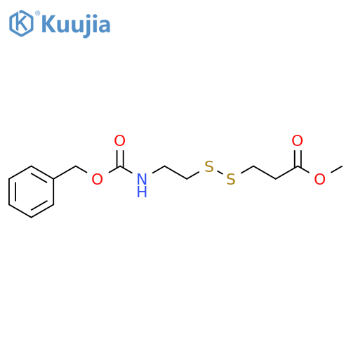 Methyl 3-[(2-{[(benzyloxy)carbonyl]amino}ethyl)disulfanyl]propanoate structure