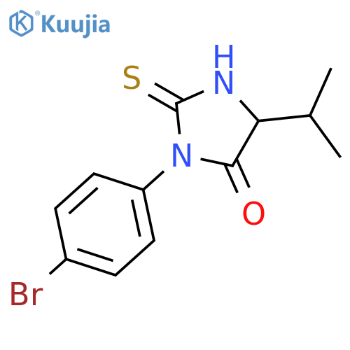 4-Imidazolidinone, 3-(4-bromophenyl)-5-(1-methylethyl)-2-thioxo- structure