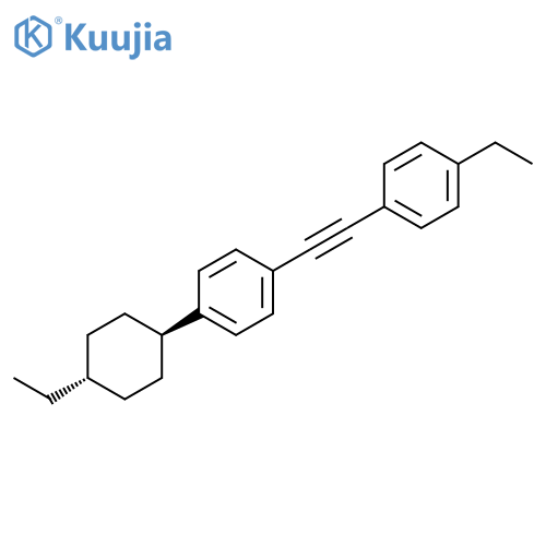 Benzene, 1-(trans-4-ethylcyclohexyl)-4-[(4-ethylphenyl)ethynyl]- structure