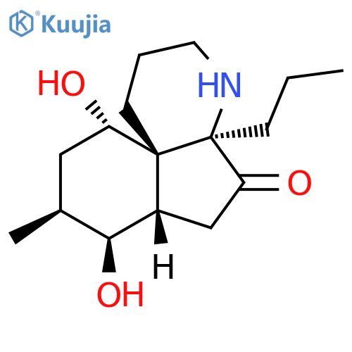 Indeno[1,7a-b]pyridin-5(1H)-one, decahydro-7,10-dihydroxy-8-methyl-4a-propyl-, (4aR,6aS,7S,8S,10S,10aS)- structure