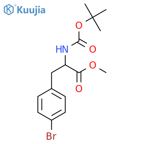 Methyl 3-(4-bromophenyl)-2-((tert-butoxycarbonyl)amino)propanoate structure