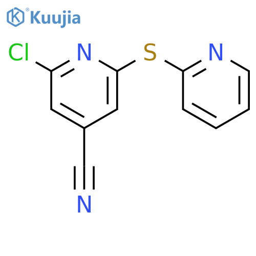 2-Chloro-6-pyridin-2-ylsulfanylpyridine-4-carbonitrile structure
