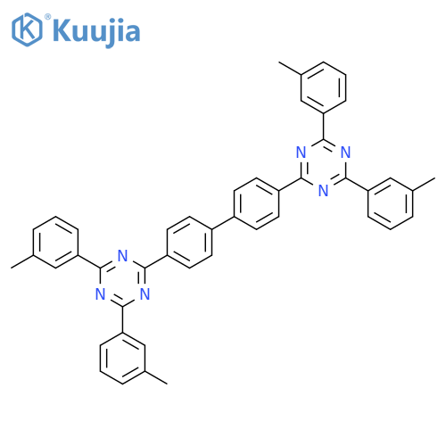 1,3,5-Triazine, 2,2'-[1,1'-biphenyl]-4,4'-diylbis[4,6-bis(3-methylphenyl)- structure