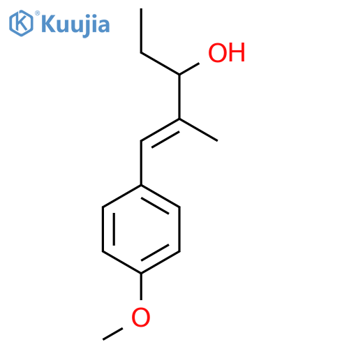 (E)-1-(4-Methoxyphenyl)-2-methylpent-1-en-3-ol structure