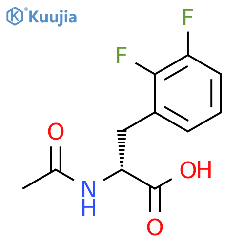 D-Phenylalanine, N-acetyl-2,3-difluoro- structure