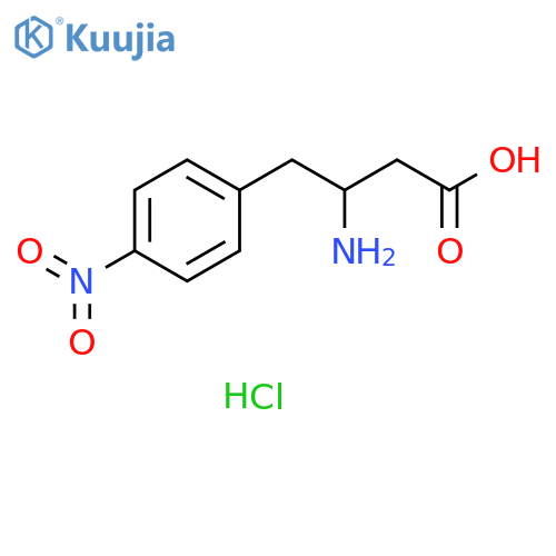 3-amino-4-(4-nitrophenyl)butanoic acid hydrochloride structure
