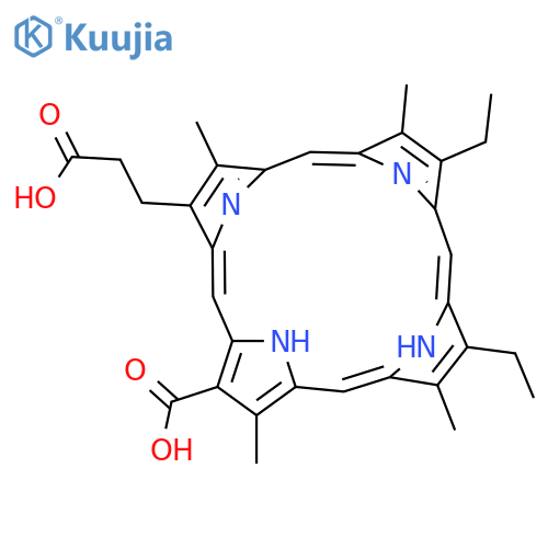 21H,23H-Porphine-2-propanoicacid, 18-carboxy-8,12-diethyl-3,7,13,17-tetramethyl- structure