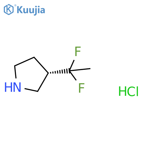 (S)-3-(1,1-difluoroethyl)pyrrolidine hydrochloride structure