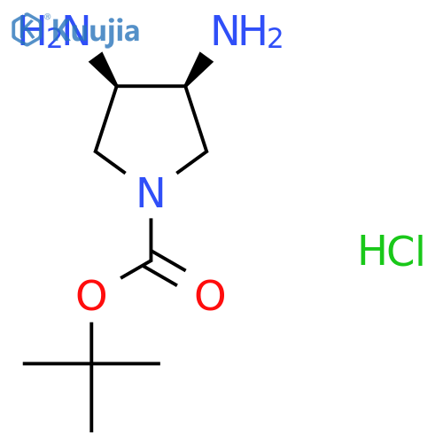 Tert-butyl cis-3,4-diaminopyrrolidine-1-carboxylate hydrochloride structure