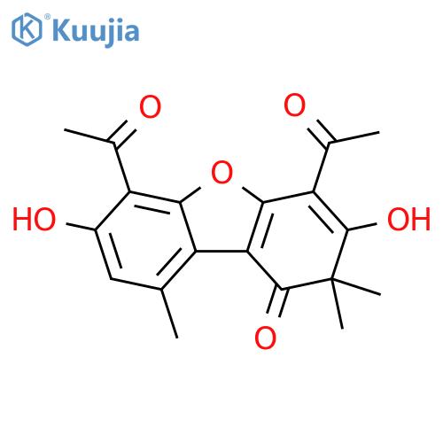 1(2H)-Dibenzofuranone,4,6-diacetyl-3,7-dihydroxy-2,2,9-trimethyl- structure