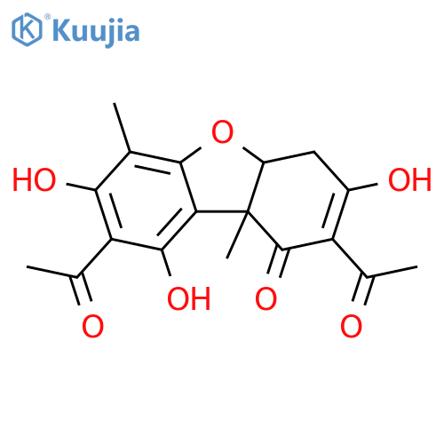 1(4H)-Dibenzofuranone,2,8-diacetyl-4a,9b-dihydro-3,7,9-trihydroxy-6,9b-dimethyl- (8CI,9CI) structure