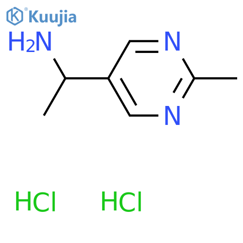 1-(2-Methylpyrimidin-5-yl)ethan-1-amine dihydrochloride structure