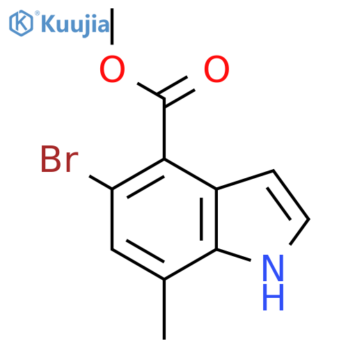 Methyl 5-bromo-7-methyl-1H-indole-4-carboxylate structure