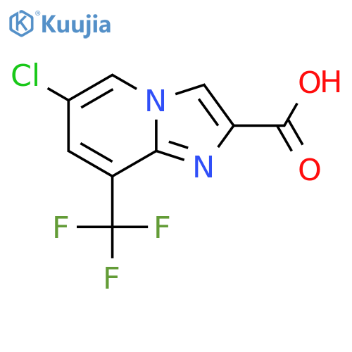 6-chloro-8-(trifluoromethyl)imidazo1,2-apyridine-2-carboxylic acid structure