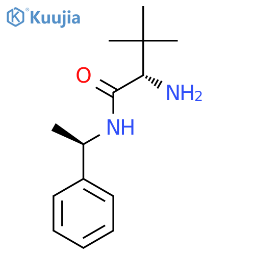 (2S)-2-Amino-3,3-dimethyl-N-[(1R)-1-phenylethyl]butanamide structure