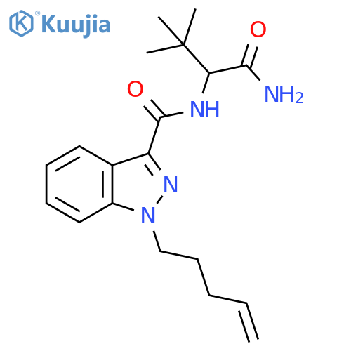 1H-Indazole-3-carboxamide, N-[1-(aminocarbonyl)-2,2-dimethylpropyl]-1-(4-penten-1-yl)- structure