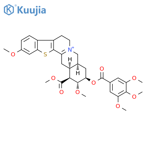 Benzo[g][1]benzothieno[2,3-a]quinolizinium, 1,2,3,4,4a,5,7,8,14,14a-decahydro-2,11-dimethoxy-1-(methoxycarbonyl)-3-[(3,4,5-trimethoxybenzoyl)oxy]-, (1S,2R,3R,4aS,14aS)- (9CI) structure