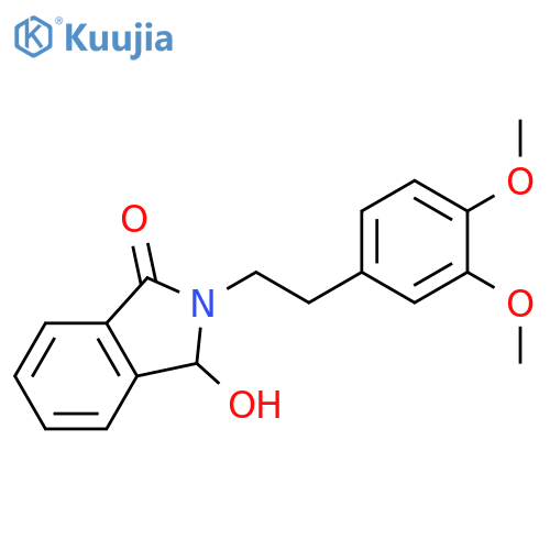 1H-Isoindol-1-one, 2-[2-(3,4-dimethoxyphenyl)ethyl]-2,3-dihydro-3-hydroxy- structure