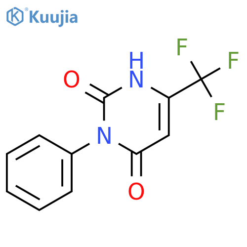 2,4(1H,3H)-Pyrimidinedione, 3-phenyl-6-(trifluoromethyl)- structure