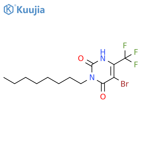 2,4(1H,3H)-Pyrimidinedione, 5-bromo-3-octyl-6-(trifluoromethyl)- structure