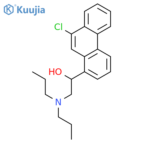 1-Phenanthrenemethanol,9-chloro-a-[(dipropylamino)methyl]-,hydrochloride (1:1) structure