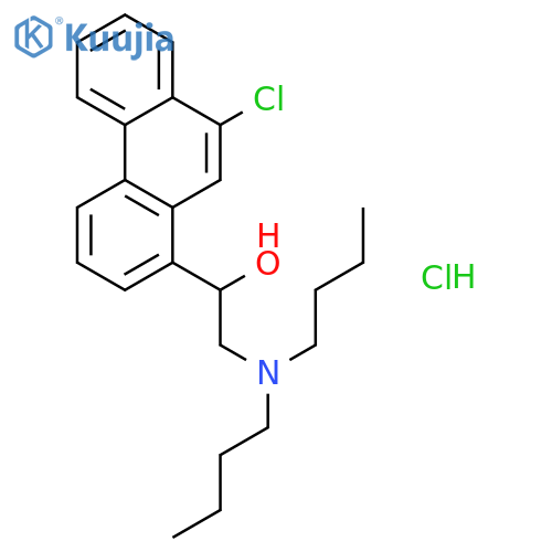 1-Phenanthrenemethanol,9-chloro-a-[(dibutylamino)methyl]-,hydrochloride (1:1) structure