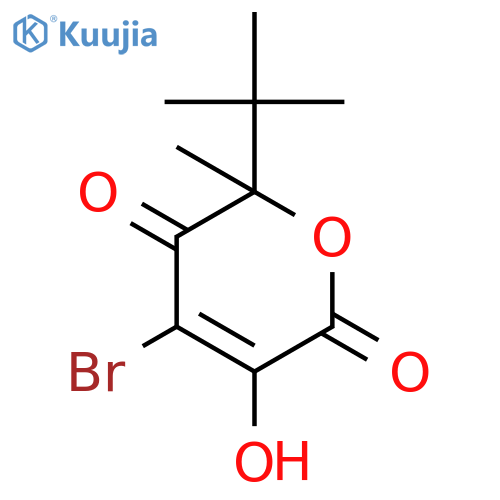 2H-Pyran-2,5(6H)-dione,4-bromo-6-(1,1-dimethylethyl)-3-hydroxy-6-methyl- structure