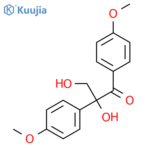 1-Propanone, 2,3-dihydroxy-1,2-bis(4-methoxyphenyl)- structure