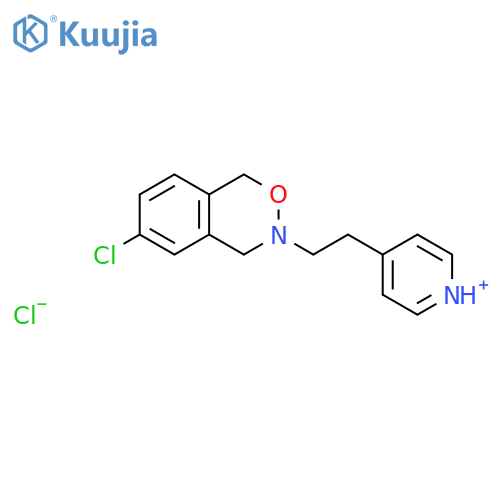 1H-2,3-Benzoxazine,6-chloro-3,4-dihydro-3-[2-(4-pyridinyl)ethyl]-, hydrochloride (1:1) structure