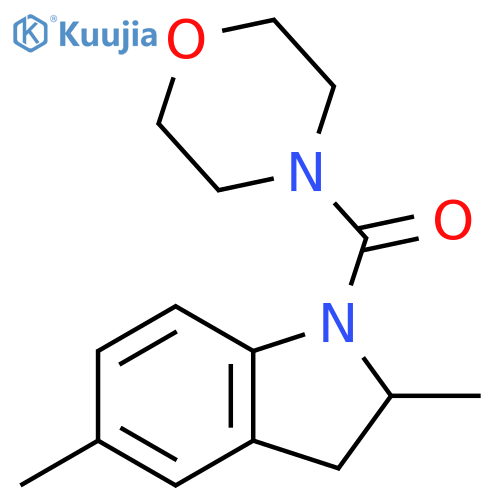 1H-Indole, 2,3-dihydro-2,5-dimethyl-1-(4-morpholinylcarbonyl)- structure