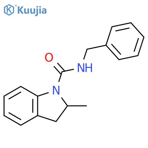 1H-Indole-1-carboxamide, 2,3-dihydro-2-methyl-N-(phenylmethyl)- structure