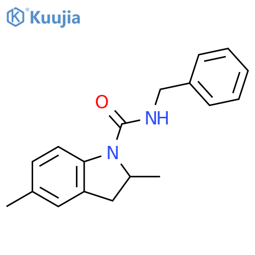1H-Indole-1-carboxamide, 2,3-dihydro-2,5-dimethyl-N-(phenylmethyl)- structure