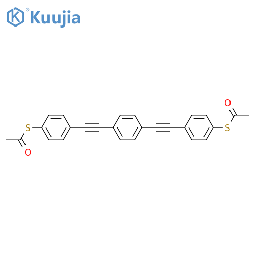 S,S′-[1,4-Phenylenebis(2,1-ethynediyl-4,1-phenylene)]bis(thioacetate) structure