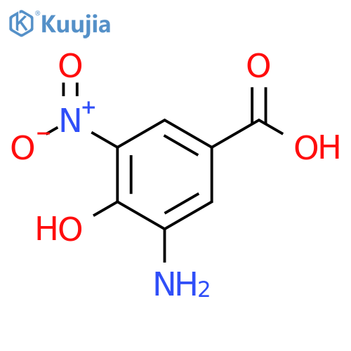 Benzoic acid,3-amino-4-hydroxy-5-nitro- structure