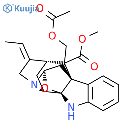 2H,12H-6,12a-Epoxy-2,7a-methanoindolo[2,3-a]quinolizine-14-carboxylicacid, 14-[(acetyloxy)methyl]-3-ethylidene-1,3,4,6,7,12b-hexahydro-, methylester, (2S,3E,6S,7aS,12aR,12bS,14R)- structure