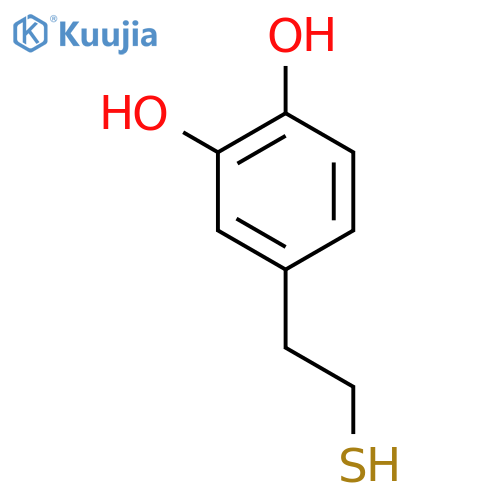 4-(2-sulfanylethyl)benzene-1,2-diol structure