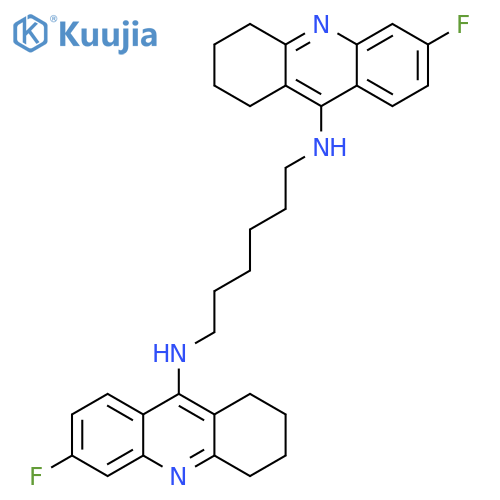1,6-Hexanediamine, N,N'-bis(6-fluoro-1,2,3,4-tetrahydro-9-acridinyl)- structure