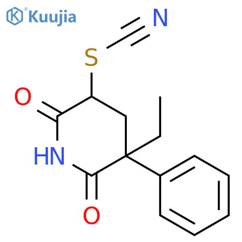 Thiocyanic acid,5-ethyl-2,6-dioxo-5-phenyl-3-piperidinyl ester structure