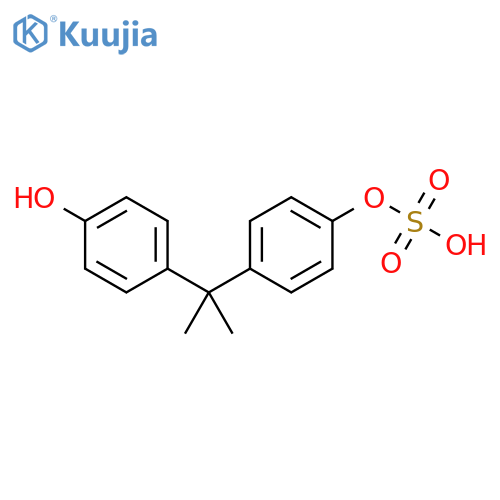 Phenol, 4-[1-(4-hydroxyphenyl)-1-methylethyl]-, 1-(hydrogen sulfate) structure