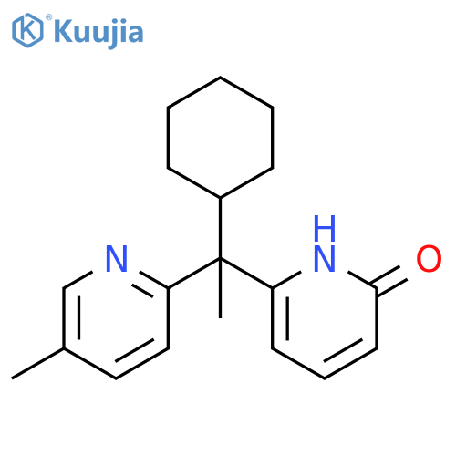 2(1H)-Pyridinone, 6-[1-cyclohexyl-1-(5-methyl-2-pyridinyl)ethyl]- structure