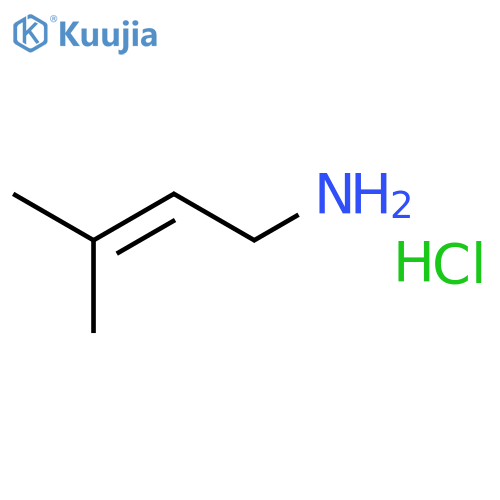 3-methylbut-2-en-1-amine hydrochloride structure