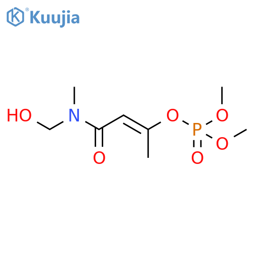 Phosphoric acid,3-[(hydroxymethyl)methylamino]-1-methyl-3-oxo-1-propenyl dimethyl ester, (E)-(9CI) structure