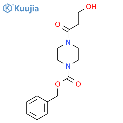 Benzyl 4-(3-hydroxypropanoyl)piperazine-1-carboxylate structure
