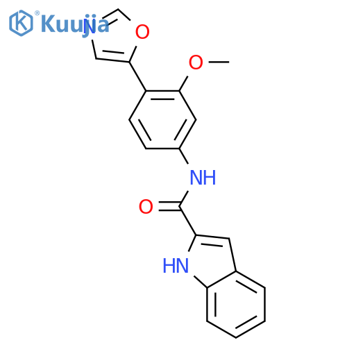 1H-Indole-2-carboxamide, N-[3-methoxy-4-(5-oxazolyl)phenyl]- structure