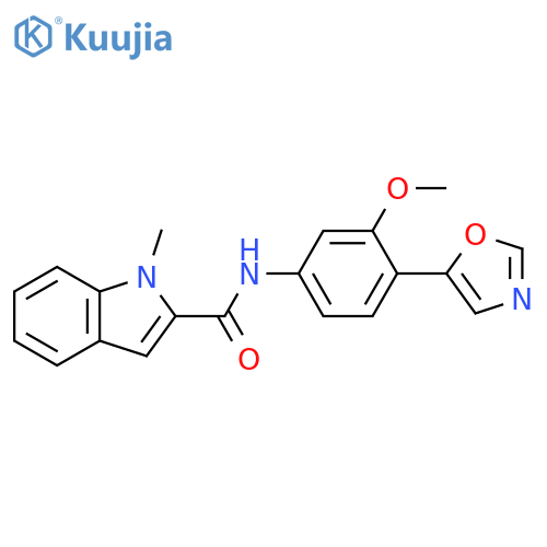 1H-Indole-2-carboxamide, N-[3-methoxy-4-(5-oxazolyl)phenyl]-1-methyl- structure