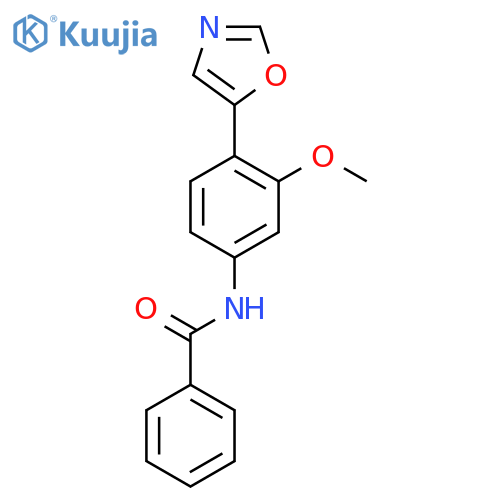 Benzamide, N-[3-methoxy-4-(5-oxazolyl)phenyl]- structure