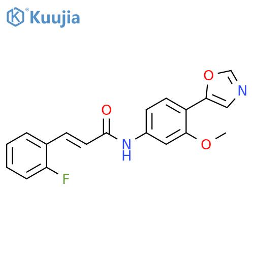 2-Propenamide, 3-(2-fluorophenyl)-N-[3-methoxy-4-(5-oxazolyl)phenyl]-,(2E)- structure