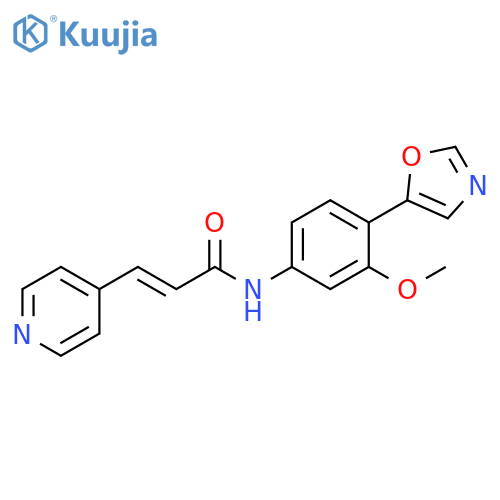 2-Propenamide, N-[3-methoxy-4-(5-oxazolyl)phenyl]-3-(4-pyridinyl)-, (2E)- structure